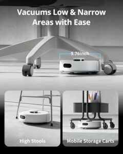 SwitchBot K10+ Pro Robot Vacuum and Accessory Kit on a clean floor