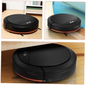 Sweeping Robot Vacuum Cleaner in action cleaning a floor, designed for pets and home use, automatic charging feature.