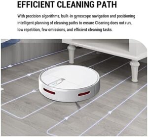 Robot Vacuum Cleaner Navigation Suction Control Smart Auto Sweep Dust Mopping Home Cleaning (Black) in use on a hardwood floor