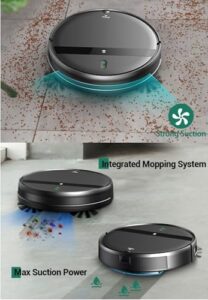 Robot Vacuum and Mop Combo, 2-in-1 Cleaning for Pet Hair and Low Carpets