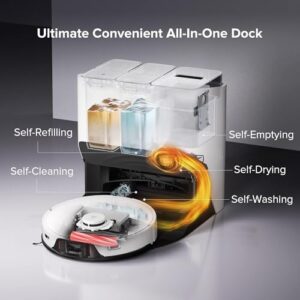 Roborock S8 Pro Ultra Robot Vacuum and Mop, Auto-Drying, Self-Washing, Sonic Mop, and 6000Pa Suction