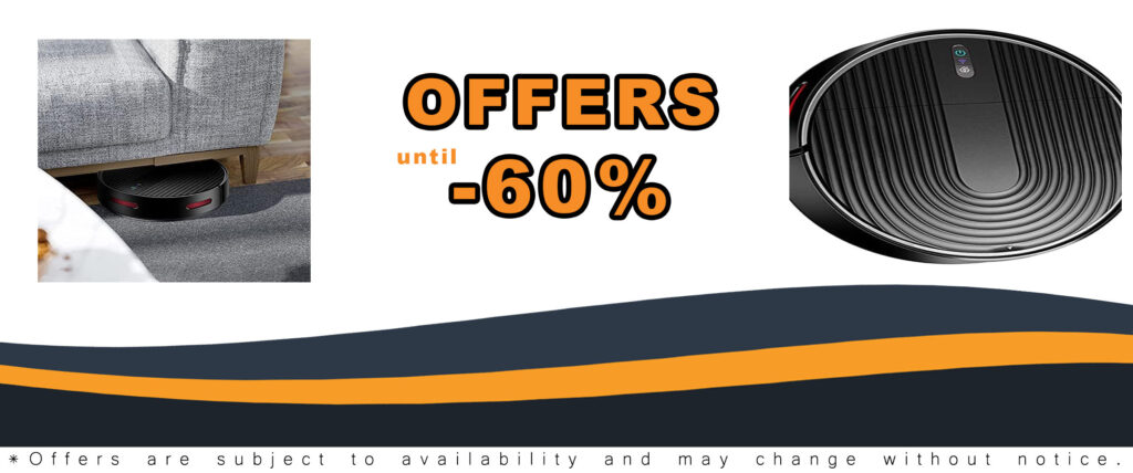 ele ELEOPTION Robot Vacuum Cleaner with 2000Pa suction and app control, perfect for pet hair and hard floors