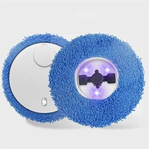Robot Vacuum Cleaner Automatic Mopping Floor Sweeper in dark green, cleaning a floor with vacuuming and mopping functions.