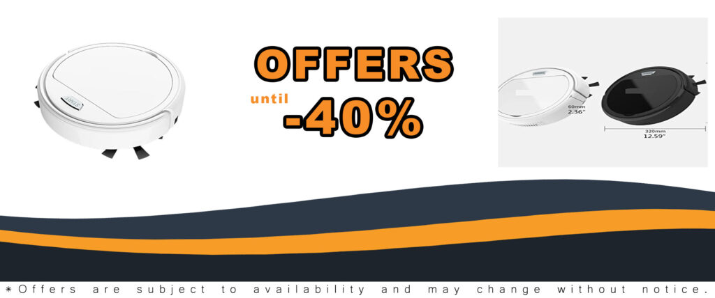 Robot Vacuum Cleaner Tangle Free Suction for Home Office - White