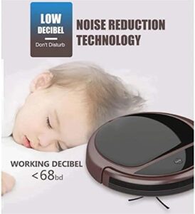 Robot Vacuum Cleaner with anti-drop and collision sensors, super quiet operation, and pet hair care technology.