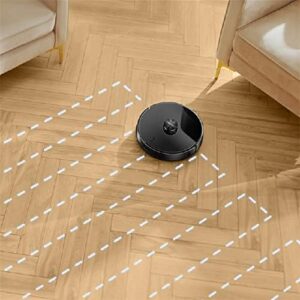 Robot Mop Sweeping Mopping Robot Vacuum Cleaner in black with auto-empty disposal and self-cleaning features