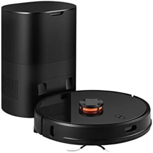 Robot Mop Sweeping Mopping Robot Vacuum Cleaner in black with auto-empty disposal and self-cleaning features