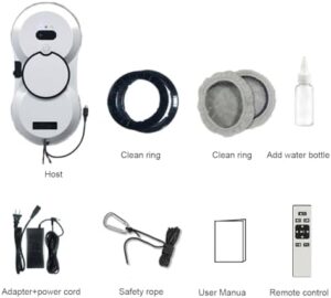 Window Cleaner Robot with Ultrasonic 5600PA on glass, cleaning a window effortlessly