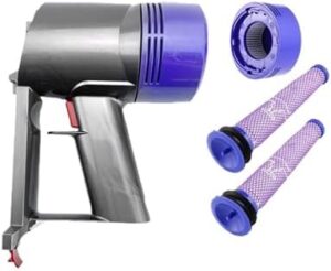 Compatible replacement parts for Dyson V8 V7 Absolute Motorhead vacuum, including dust bin and cyclone collector.