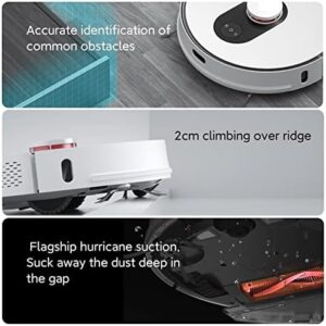 Robot Vacuum Cleaner with Smart Dust Collection for Assistant (White) in action on a clean floor