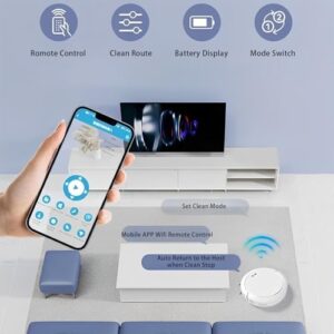 4000Pa Robot Vacuum Cleaner with Wet and Dry Mopping Function