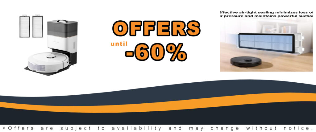 Roborock Q8 Max+ Robot Vacuum and Mop with self-emptying feature and washable filter, in white color
