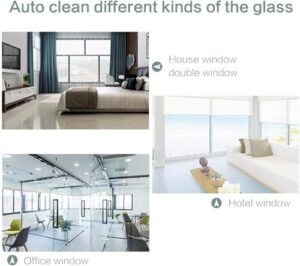 Window Cleaning Automatic Robot Glass Cleaning Robotic Window Vacuum Cleaner with Dual Water Tanks Water Spray in use on windows  