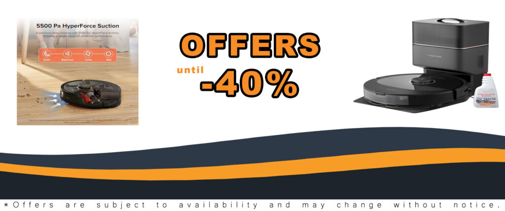 Roborock Q8 Max+ Robot Vacuum and Mop with Self-Emptying Function and Cleaning Solution Bundle