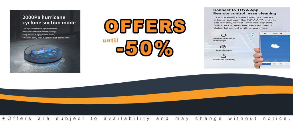 Robot Mop Vacuum Cleaner 3-in-1 Smart Home Cleaning Robot in Black, Voice Control Features