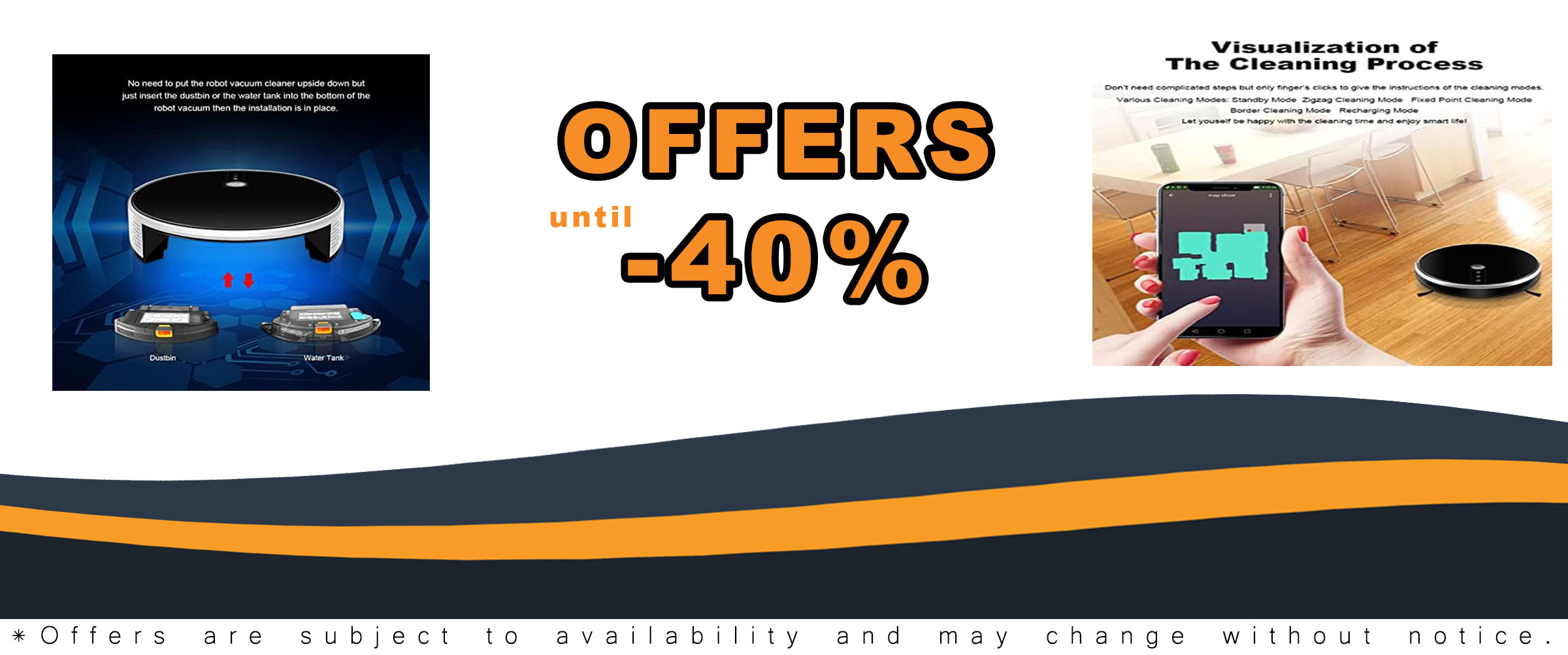 Robot Vacuum Cleaner with Mop, 5000Pa Suction, Super-Thin, Alexa Control, Quiet Operation