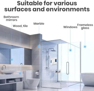 Smart Window Cleaning Robot with Dual Water Spray & Strong Suction on a clean window  