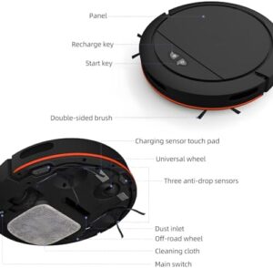 Robot Vacuum Cleaner with 4000Pa Suction, Mopping, and App Control