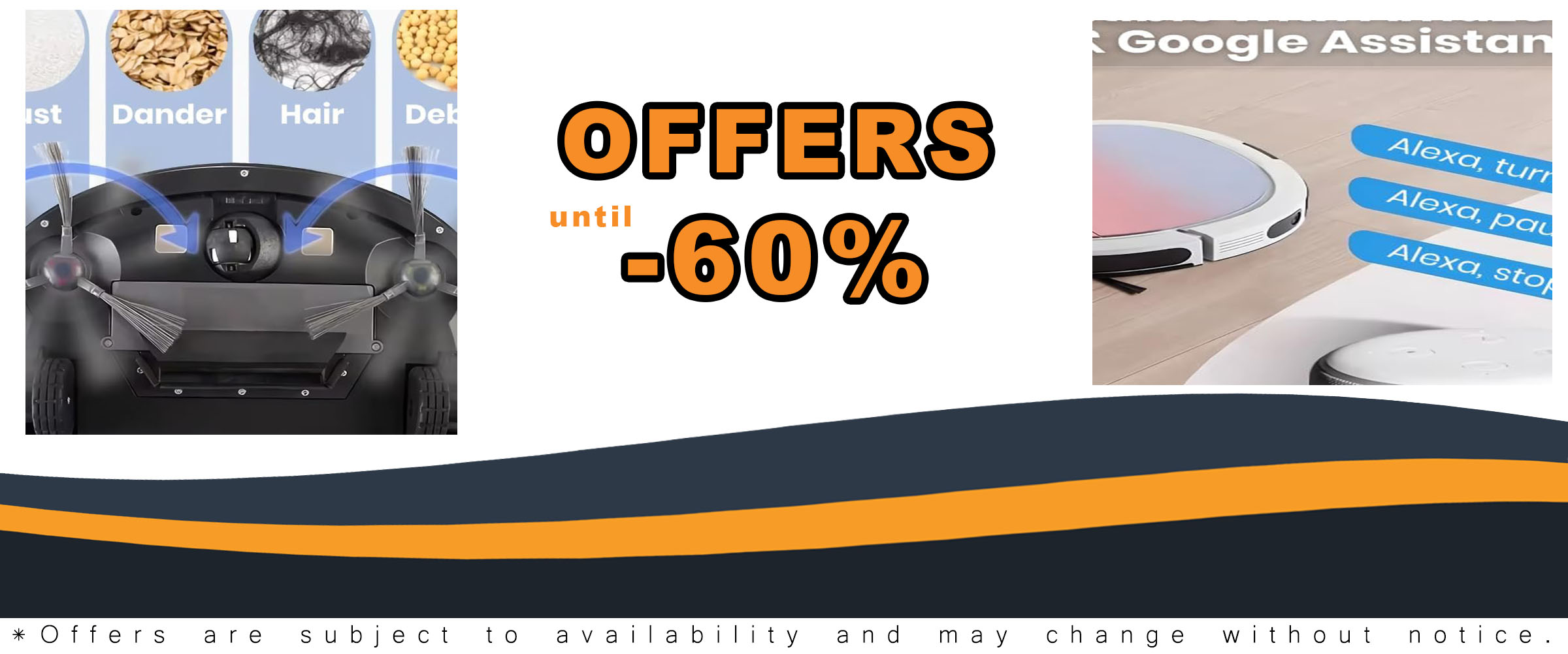 Smart Wi-Fi Robot Vacuum Cleaner with powerful suction and smart connectivity 