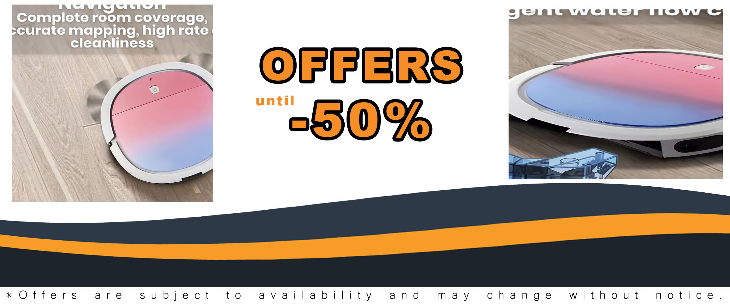 Smart Wi-Fi Robot Vacuum Cleaner with app control and powerful suction on hardwood and carpets 