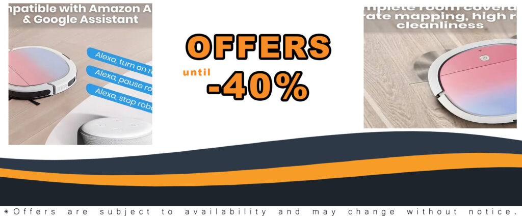 Smart Wi-Fi Robot Vacuum Cleaner with Wi-Fi connectivity and powerful suction for a spotless home