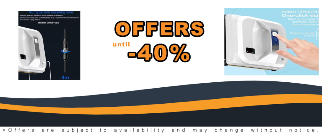 Automatic Window Cleaner Robot with 3000pa suction and magnetic design for efficient cleaning