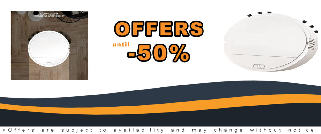 Robot aspiradora y trapeador Wireless Auto Vacuum Cleaner, super thin, 3-in-1, wet/dry use, rechargeable for all floors.