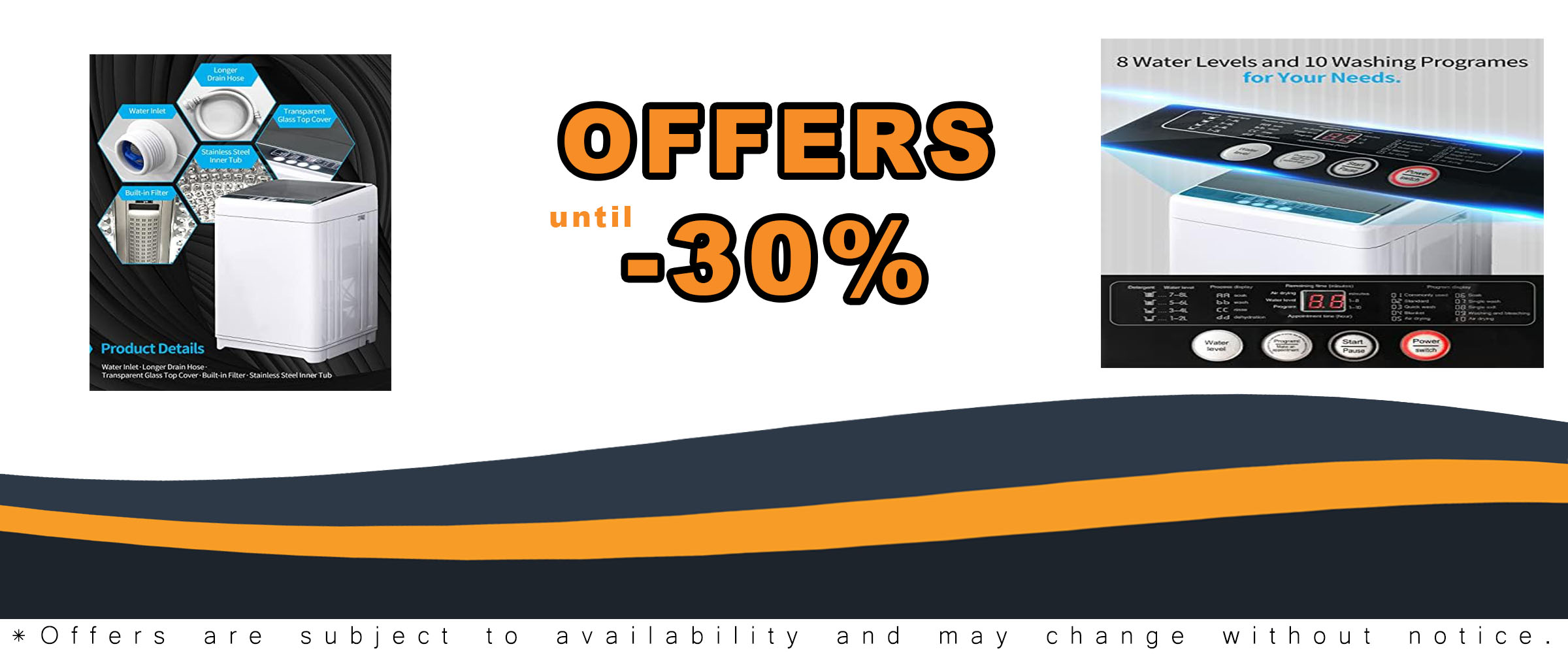 17.6lbs Full-Automatic Washing Machine in white, showing compact size and portability, ideal for dorms, apartments, and RVs.