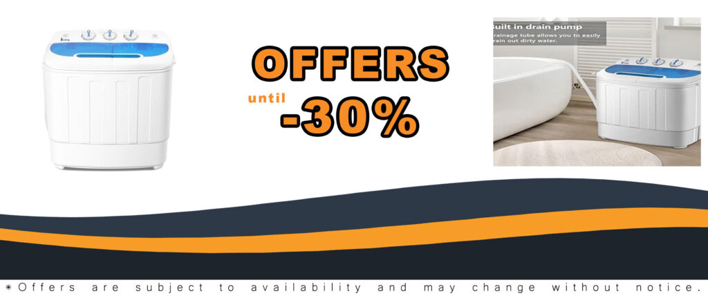 Portable Washing Machine and Dryer Combo with Drain Pump – Compact and Efficient Laundry Solution for Small Spaces