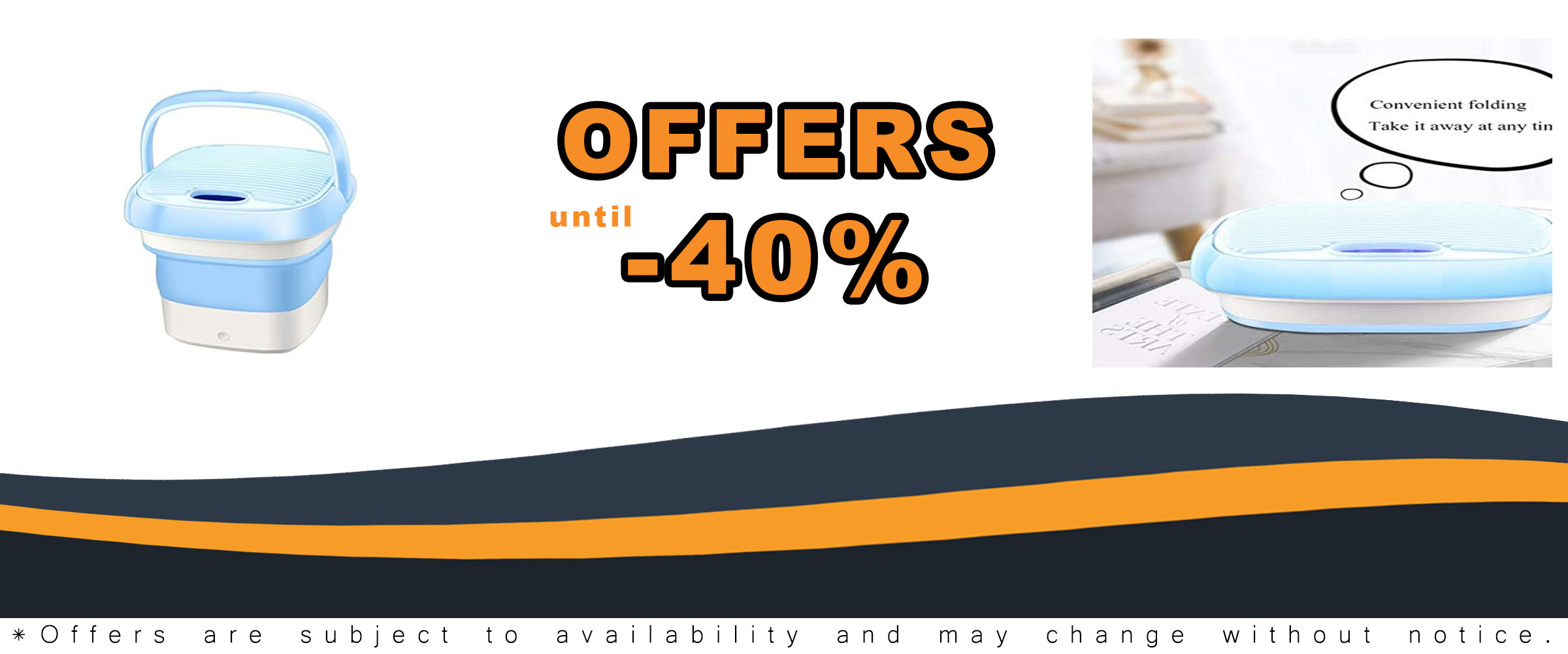Portable Handy Washing Machine for Apartments, RVs, and Traveling - Compact and Foldable Design