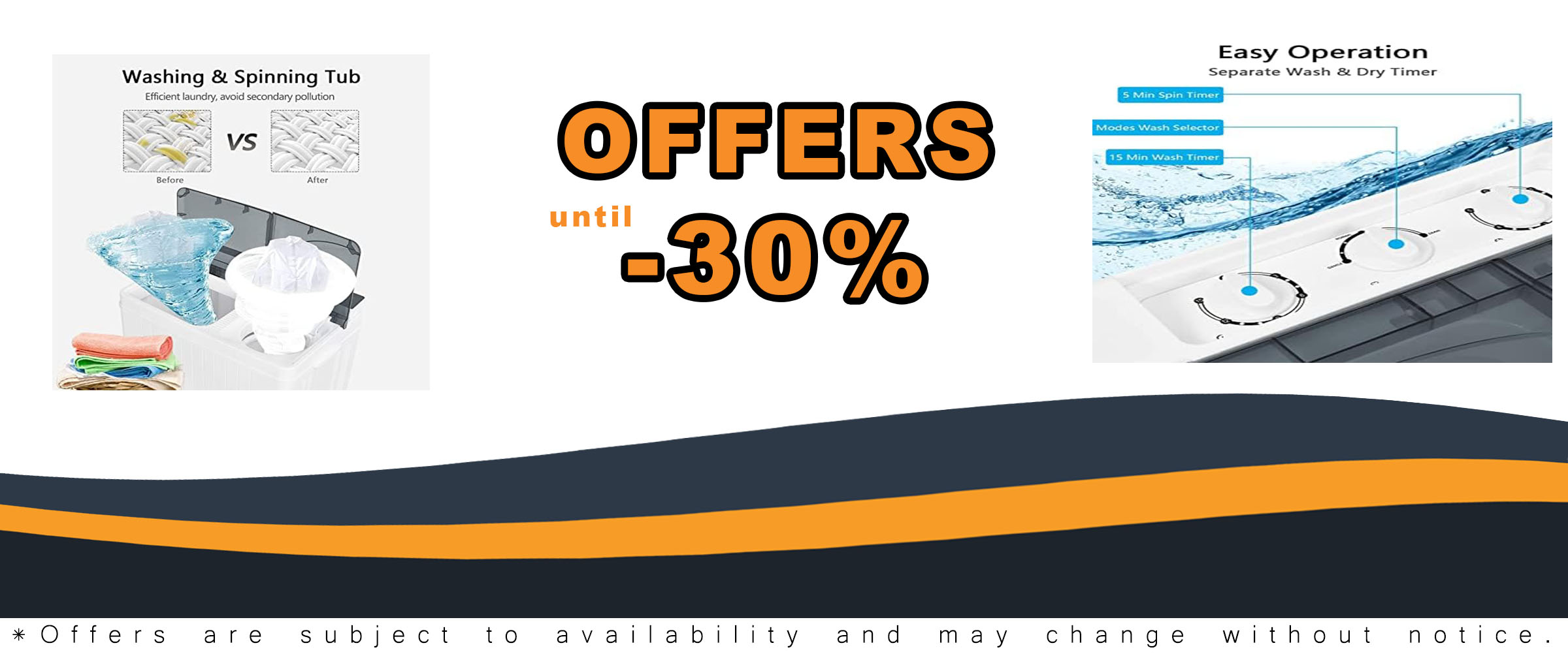 FP10355-GR Portable Washing Machine in grey, designed for small spaces, energy-efficient, and perfect for apartments and dorms
