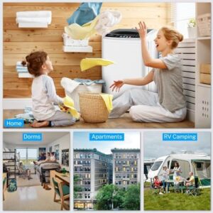 Nictemaw Portable Washing Machine with LED Display, Drain Pump, and 10 Programs