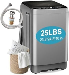 Portable Washing Machine 25 LBS Full Automatic with LED Display - Ideal for Apartments and Camping