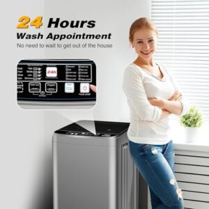 Portable Washing Machine 25 LBS Full Automatic with LED Display - Ideal for Apartments and Camping