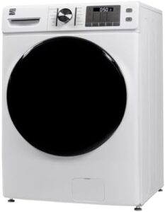 Kenmore 2642272 Front-Load Washer in white, showcasing steam and Accela-Wash features