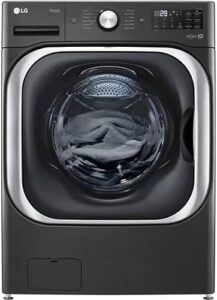 LG WM8900HBA 5.2 Cu. Ft. Black Steel Front Load Washer with advanced features and sleek design