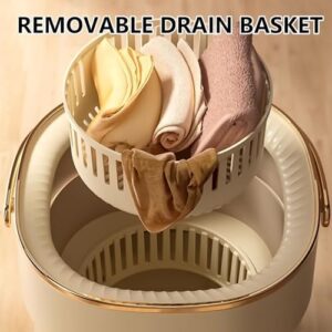 Small washing machine for delicate clothes, perfect for apartments, camping, and travel.