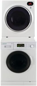 Equator 110V Ultra Compact Laundry Centre 1.6 cf Washer+2.6 cf Digital Sensor Dryer in a small apartment