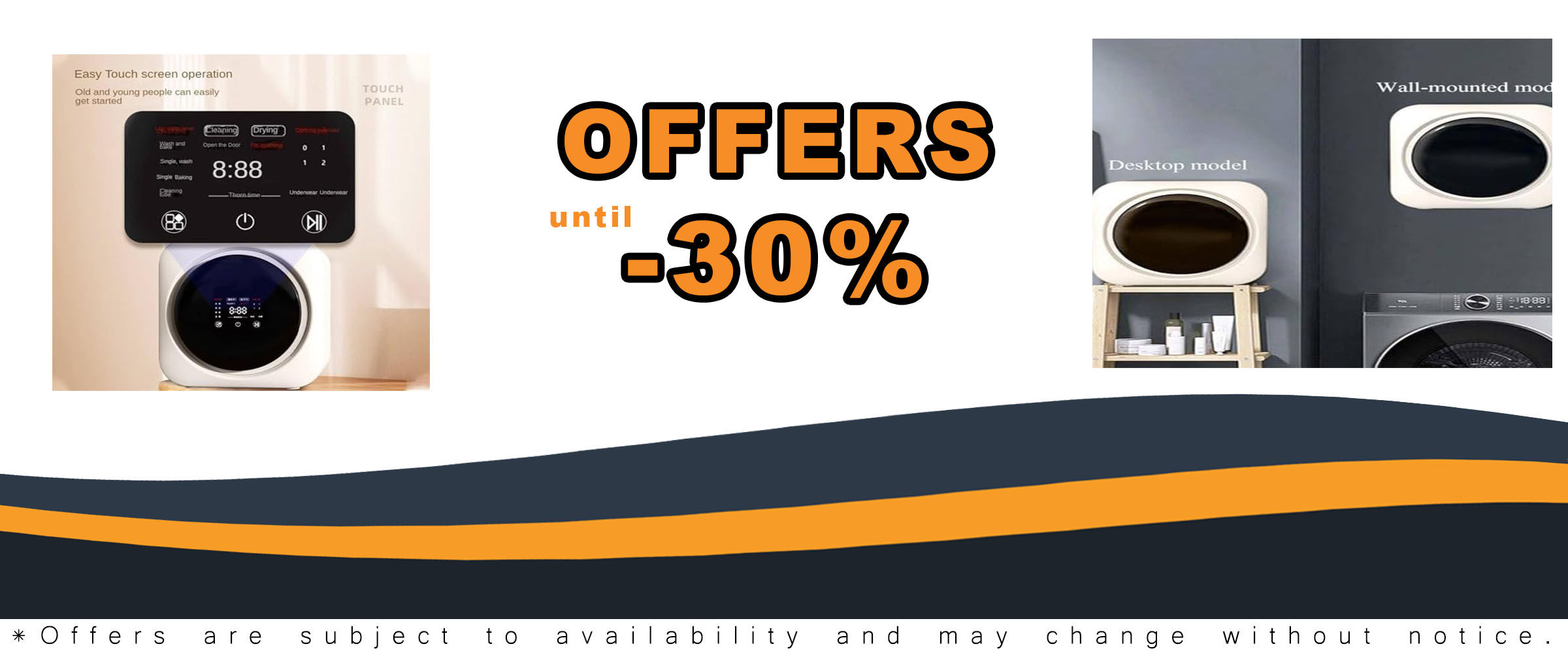Portable Washing Machine - Fully Automatic Washer with Barrel Self-Cleaning Function and Wall-Mounted Design