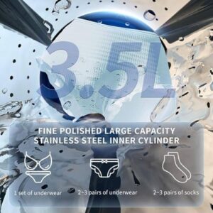 3.5L Fully Automatic Small Mini Washing Machine, wall-mounted, portable tumble dryer, compact design