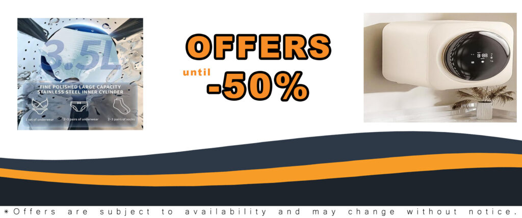 3.5L Fully Automatic Small Mini Washing Machine, wall-mounted, portable tumble dryer, compact design