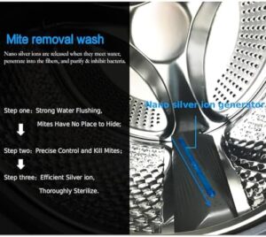 3KG/11.5L Capacity Mini Portable Washing Machine, compact wall-mounted design for apartments, dorms, and hotels.