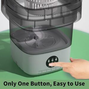 Portable Mini Washing Machine in Khaki, ideal for small spaces and apartments