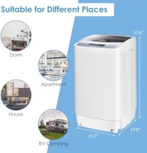 KOTEK Portable Washing Machine, compact and efficient washer with drain pump for apartments, dorms, and RVs.