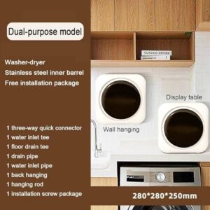 Fully Automatic Front Drum Washing Machine, Portable Wall Mounted Washer Dryer with Touch Screen