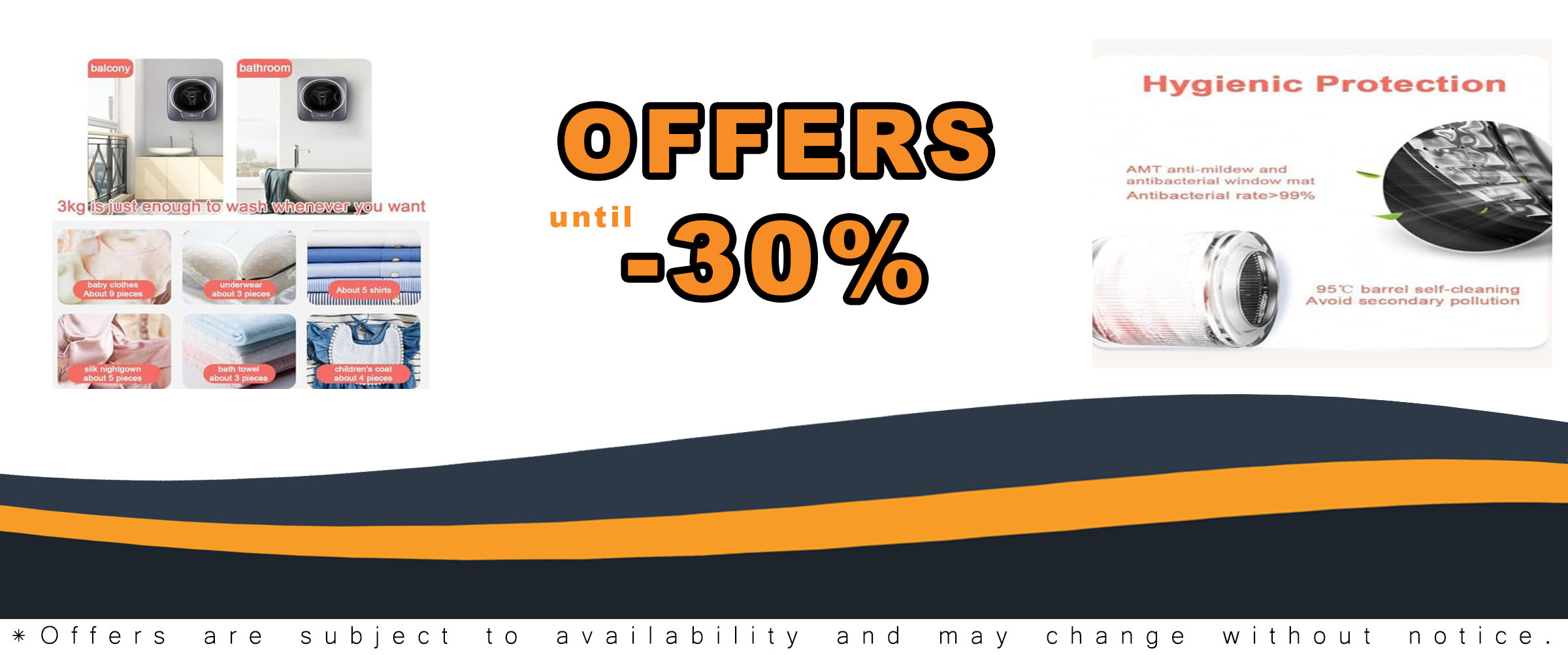 3kg Portable Wall Mounted Washing Machine with 8 Modes for Compact Spaces