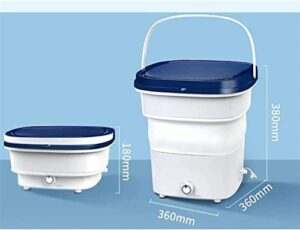 Compact and efficient portable folding washing machine for small loads, ideal for travel, dormitories, and home use.