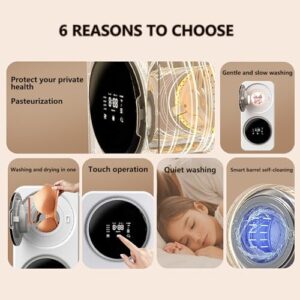 Compact 3.5L Mini Washing Machine with Smart Touch Panel and Self-Cleaning Feature