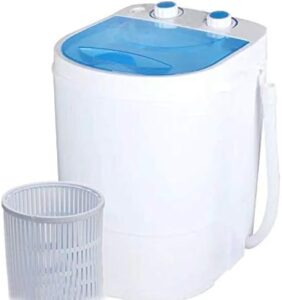 Portable Mini Washing Machine Spin Cycle with Basket and Drain Pump, Compact Design for Small Spaces