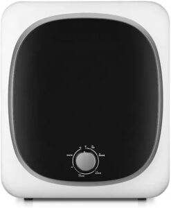 Small vented tumble dryer with stainless steel liner and overheat protection